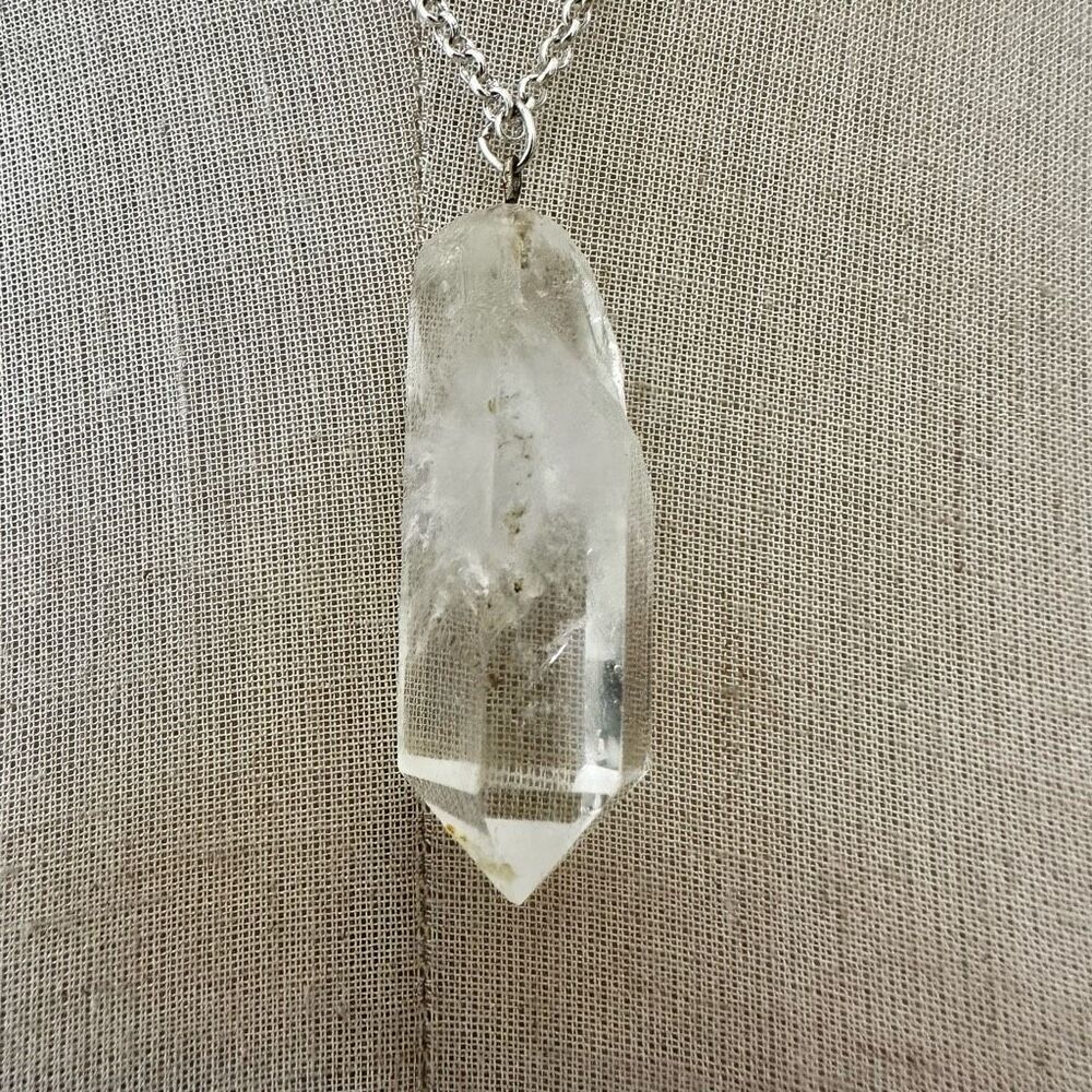 Clear Quartz Point Necklace - Picture 2 of 10
